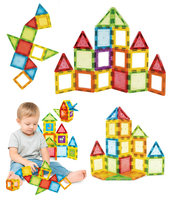 Klocki magnetyczne 46 elementów – kreatywny zestaw edukacyjny 2D i 3D dla dzieci
