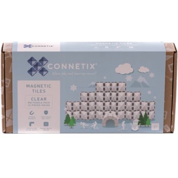 Klocki Magnetyczne Clear Rectangle Pack 12 Elementów Connetix - Connetix