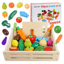 Klocki Magnetyczne Drewniane Owoce Warzywa Klocki Duży Zestaw Montessori click4TOYS