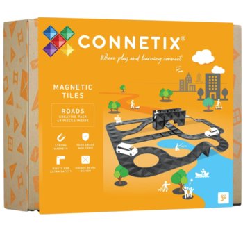Klocki magnetyczne drogi Creative Roads Pack 48 elementów Connetix - Connetix
