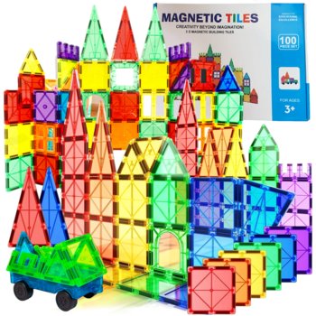 KLOCKI MAGNETYCZNE Duże 3D Magnetic Tiles Konstrukcyjne zestaw XXL 100 el - Doris