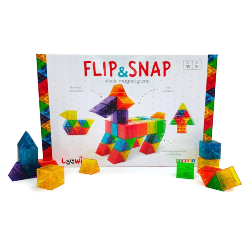 Klocki magnetyczne Flip&Snap 36 el.