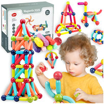 Klocki Magnetyczne Konstrukcyjne Edukacyjne Sticks 40 EL.