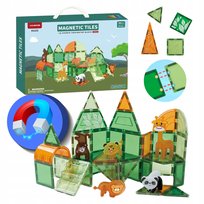 Klocki Magnetyczne Konstrukcyjne Magnetic Tiles Kreatywne Zoo Jungle 50 el