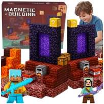 KLOCKI MAGNETYCZNE KONSTRUKCYJNE PREZENT DLA DZIECI 133 KLOCÓW W TYM 4 LUDZIKI