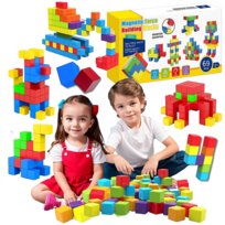 Klocki Magnetyczne Kostki 3D Konstrukcyjne Bloczki Sześciany Zestaw 69 El