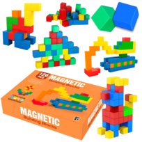 KLOCKI MAGNETYCZNE KOSTKI 3D Kostrukcyjnen Sześciany Mocne Magnesy Bloczki Bloki Budowlane Zestaw 60 el piksele pixele