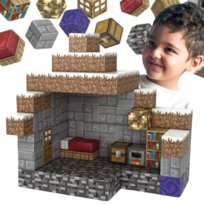 Klocki Magnetyczne Kostki Konstrukcyjne 3D Zestaw 120 Sztuk Montessori Zima