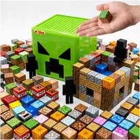 KLOCKI MAGNETYCZNE KOSTKI PIKSELE 3D KONSTRUKCYJNE +PUDEŁKO MINECRAFT 150EL