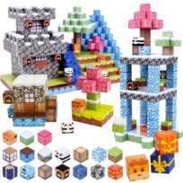 Klocki Magnetyczne Kostki Sześciany 3D Piksele Kreatywne Zestaw Duże Opakowanie 100el