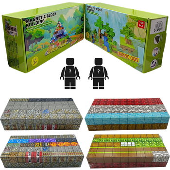 Klocki Magnetyczne Minecraft 200 Klocków + 2 Figurki - Inna marka