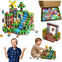 KLOCKI MAGNETYCZNE MINECRAFT KONSTRUKCYJNE MAINCRAFT PIKSELE PIXELE 50 SZT