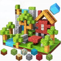 Klocki Magnetyczne Minecraft Kostki 3D Sześciany Bloki Piksele Zestaw 100 sztuk