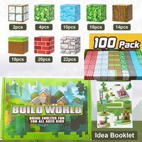 KLOCKI MAGNETYCZNE MOCNE KLOCKI SZEŚCIANY 100 SZT + 1 LUDZIK KLOCKI PIKSELE