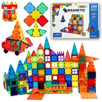 Klocki Magnetyczne Panele Konstrukcyjne 3D Edukacyjne Duże Grube Silne Magnesy 100el