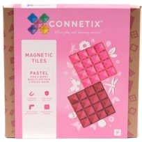 klocki magnetyczne Pastel Pink & Berry Base Plate Pack 2 elementy Connetix