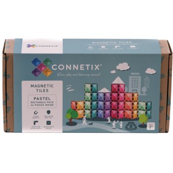 Klocki Magnetyczne Pastel Rectangle Pack 24 Elementy Connetix - Connetix