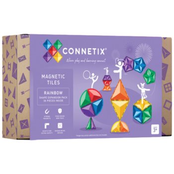 Klocki Magnetyczne Rainbow Shape Expansion Pack 36 Elementów Connetix - Connetix