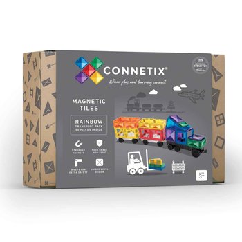 Klocki magnetyczne Rainbow Transport Pack 50 elementów Connetix - Connetix