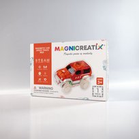 Klocki Magnetyczne SAMOCHÓD WYŚCIGOWY CZERWONY MAGNICREATIX
