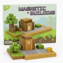 KLOCKI MAGNETYCZNE SZEŚCIANY CRAFT ZESTAW PREZENT DLA DZIECI 198el