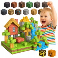 KLOCKI MAGNETYCZNE SZEŚCIANY KONSTRUKCYJNE PIXELE MINECRAFT 3D KOSTKI ZESTAW 100SZT XL