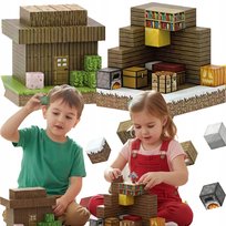 KLOCKI MAGNETYCZNE sześciany zestaw dla dzieci 200 elementów