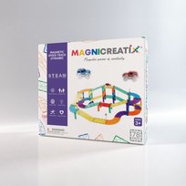 Klocki magnetyczne Tor wyścigowy 78 el. MAGNICREATIX