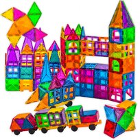 KLOCKI MAGNETYCZNE ZESTAW KONSTRUKCYJNY 96 EL. DLA DZIECKA MAGNETIC TILES