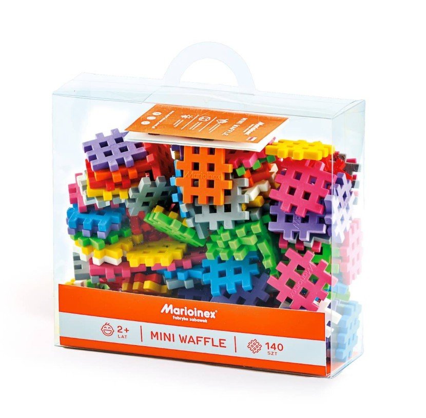 Klocki konstrukcyjne Mini Waffle, Marioinex, 140 elementów-Zdjęcie-0