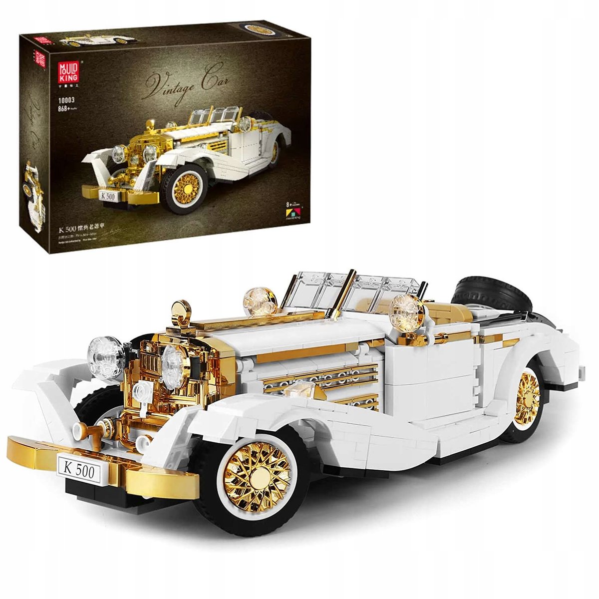 Mould King 10003 Auto D'Epoca Da Costruire - Kit Modellismo Vintage Per Adulti - 3