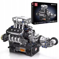 KLOCKI MOULD KING 10206 SILNIK TURBODOŁADOWANY MCLAREN V8 ENGINE 737 EL.