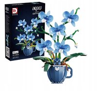 Klocki Orchidea 567 el Niebieskie Kwiaty w Filiżance Piękne Ozdobne Pudełko Inna marka