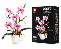 Klocki Orchidea w Filiżance Kwiaty DIY Dekoracja 567 Elementów