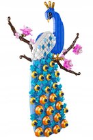 Klocki PAW dekoracja Mould King 10149 Obraz Pawia dekor do wnętrz Ozdoba