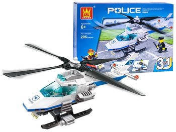 Klocki POLICJA 3w1 206el. Helikopter Samolot Skuter - Inna marka