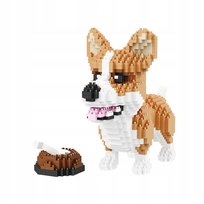 Klocki Słodki Piesek Pies Śliczny Pies Z Klocków Model Puzzle 3D Dog Corgi