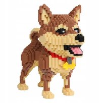 Klocki Słodki PIESEK Śliczny Pies Z Klocków Model Puzzle 3D Dog Shiba Fun
