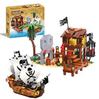 Klocki Statek Piracki Z Karaibów Wyspa Skarbów Zestaw Klocków Piraci 01