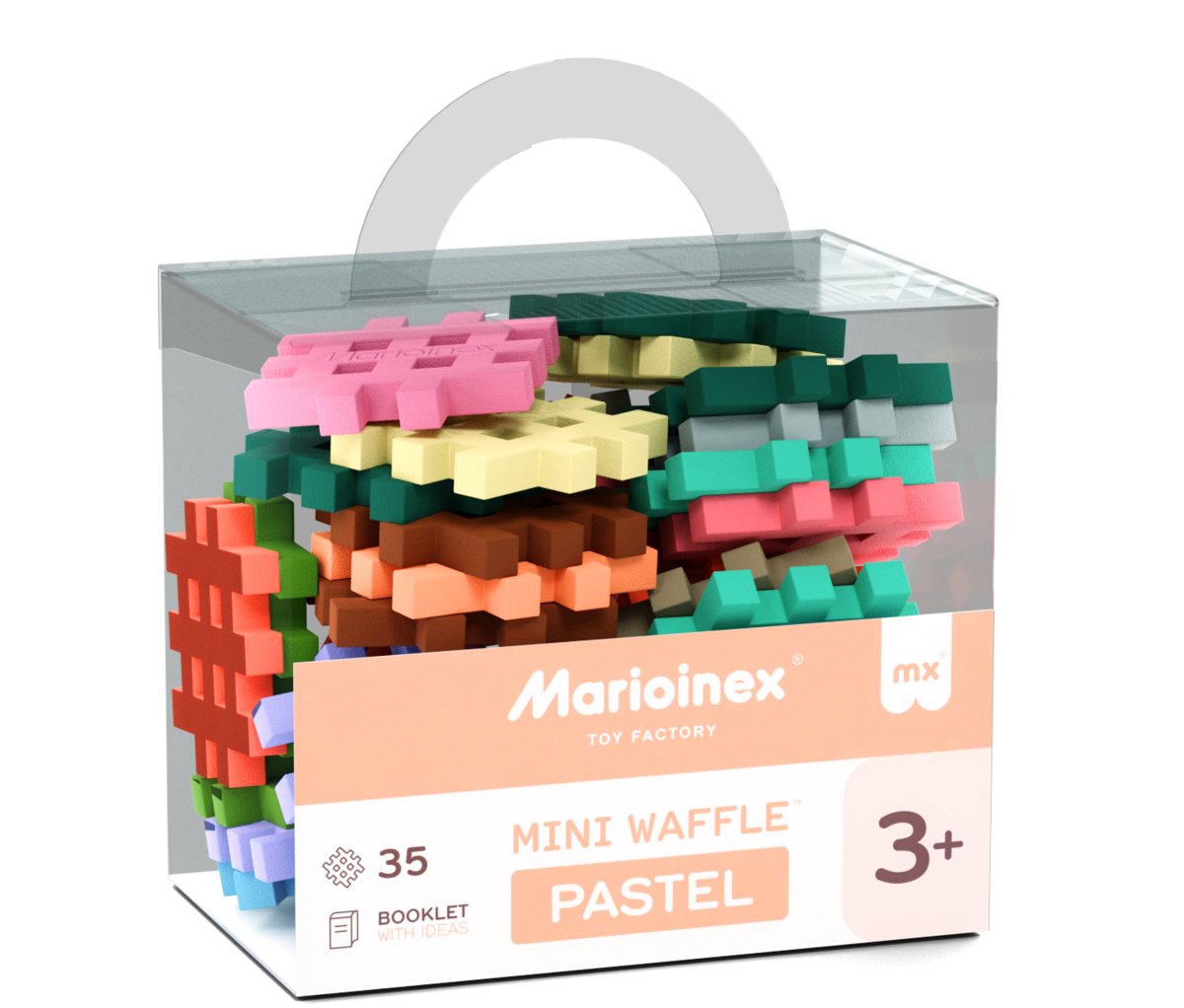 Klocki Waffle Mini Pastel 35 elementów