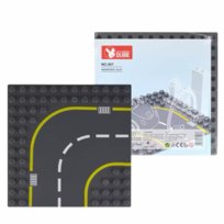 Klocki Wange 905 – Zakręt/ulica płytka bazowa 12x12 (ciemnoszara) do DUPLO