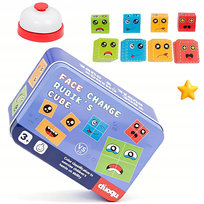 KLOCKI ZMIENIAJĄCE TWARZ GRA NA CZAS DLA 1-4 OSÓB Z DZWONKIEM DREWNIANE