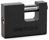 Kłódka GERDA Żeliwna Trzpieniowa KZT 90mm 3x Klucz do Bram Piwnic Garażu Gerda