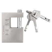Kłódka trzpieniowa na klucz 70 mm, 3 klucze, NEO TOOLS 85-062