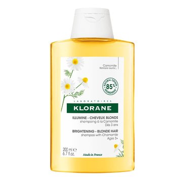 Klorane, Camomille, Rumiankowy szampon ożywiający kolor do włosów blond, 200 ml - Klorane