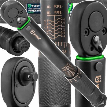 KLUCZ DYNAMOMETRYCZNY 1/4" 2-24NM ETUI Z BLOKADĄ CERTYFIKAT KALIBRACJI CR-V - Inny producent