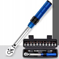 KLUCZ DYNAMOMETRYCZNY 1/4'' Z BLOKADĄ 2-24NM + CERTYFIKAT + 13 BITÓW ZESTAW
