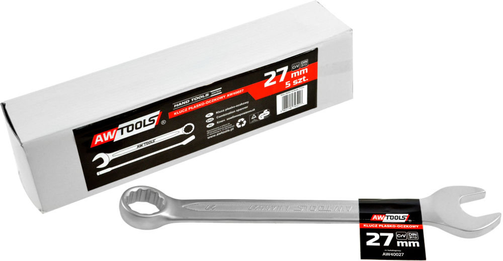 Klucz płasko-oczkowy AWTOOLS, 28 mm