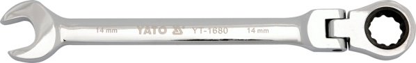 Klucz płasko-oczkowy z grzechotką i przegubem YATO 1688, 22 mm