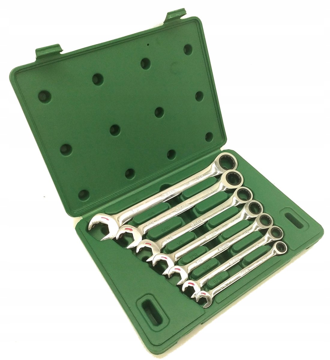 KLUCZE PŁASKO OCZKOWE Z GRZECHOTKĄ CALOWE 5/16-3/4 - SATA | Sklep EMPIK.COM